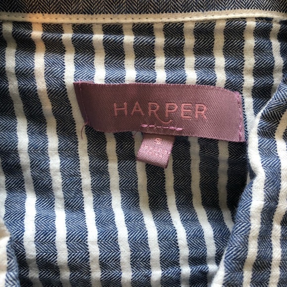 Francesca’s Striped Button Up Shirt - Picture 5 of 7